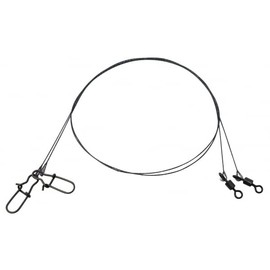 Fishing Tackle Max FTM 9001001 Tungsten Leader Steel Leader with Loop and Snap 30 cm 9 kg Steel Leader Spinning Fishing Pike Fishing Perch Fishing