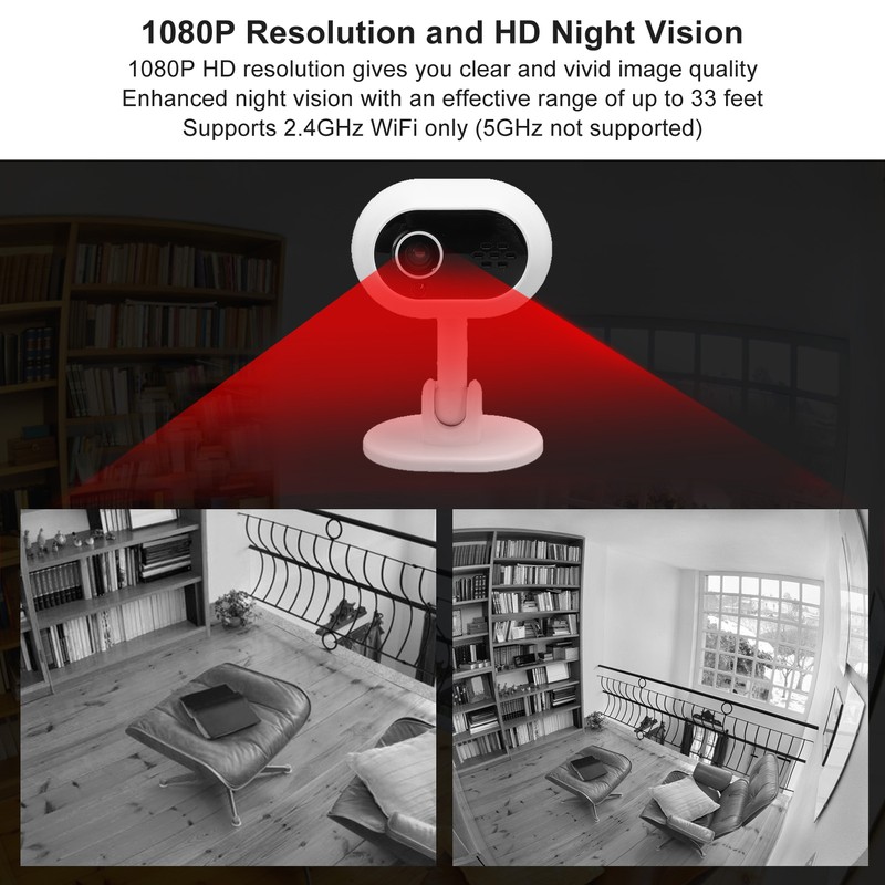 Indoor Camera HD 1080P Motion Detection 2 Way Talk Night