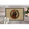 Caroline's Treasures DAC2331JMAT Boykin Spaniel Christmas Flowers Doormat Front Door