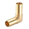sourcing map 19mm Barb Brass Hose Fitting 90 Degree Elbow
