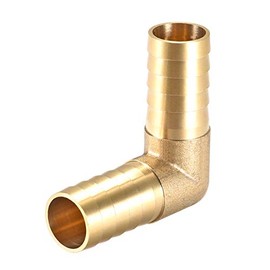sourcing map 19mm Barb Brass Hose Fitting 90 Degree Elbow Pipe Connector Coupler Tubing