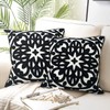 Alysheer Embroidered Decorative Throw Pillow Covers 18"x18" Set of 2