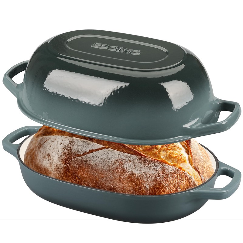 EDGING CASTING Enameled Cast Iron Dutch Oven Pot with Lid,