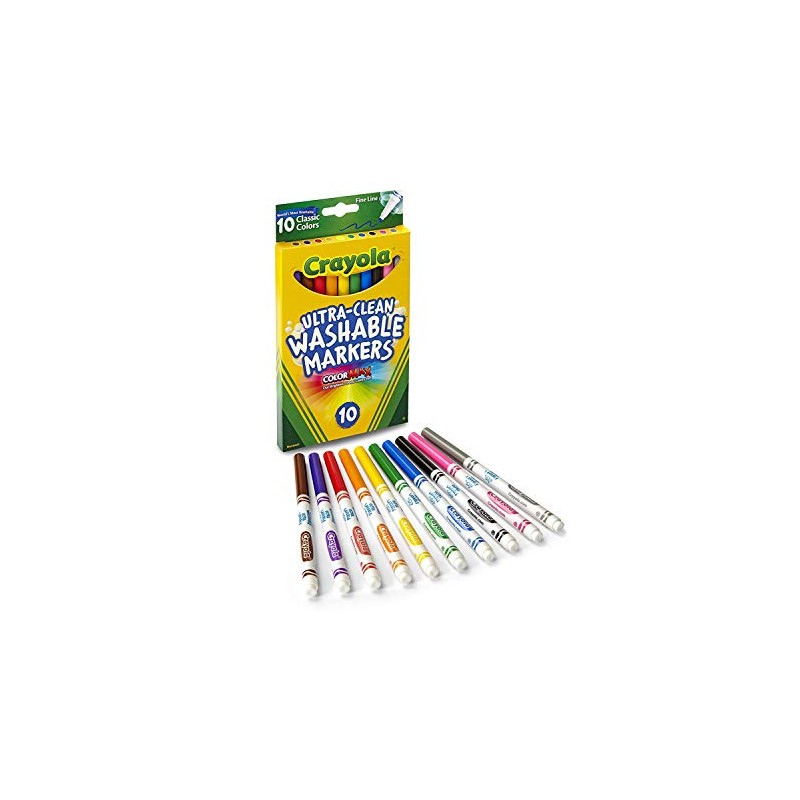 Crayola Ultra-Clean Fine Line Markers -Classic Colors 10/Pkg