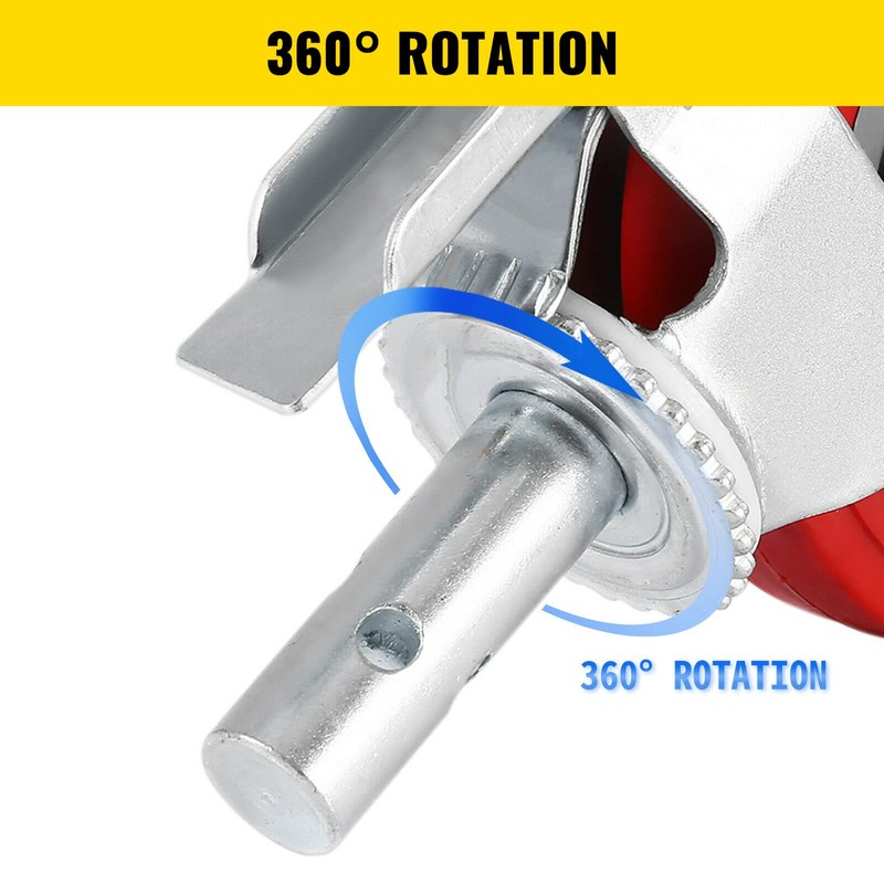 VEVOR Scaffolding Wheels 8", Scaffold Wheels Set of 4, Heavy