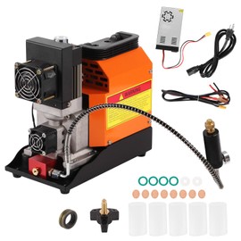Portable PCP Air Compressor,4500Psi/30Mpa, Oil/Water Free Manual Stop,Powered by Car 12V DC or Home 110V AC Built-in Converter, Paintball Airgun Scuba Tank PCP Compressor