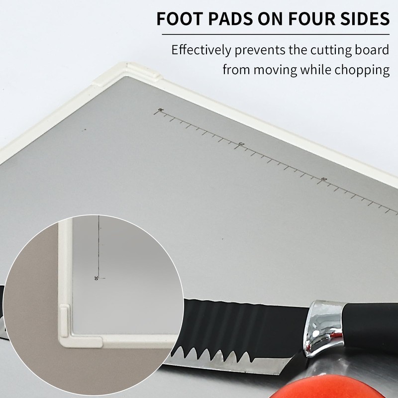Rashid & Sid Rashid & Sid Stainless Steel cutting board,