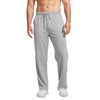 Men's Baggy Sweatpants Open Bottom Cotton Joggers Lightweight Athletic Sweat