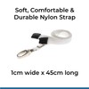 PCL Media ltd White Lanyard with ID Badge Holder Matching