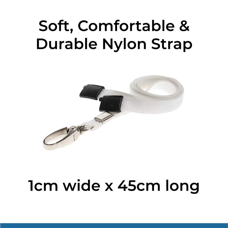 PCL Media ltd White Lanyard with ID Badge Holder Matching