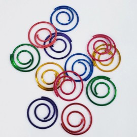 Creative Impressions 12 Metallic Spiral Clips 6 Clrs Spirals Paper Art Scrapbooking Cardmaking Crafts