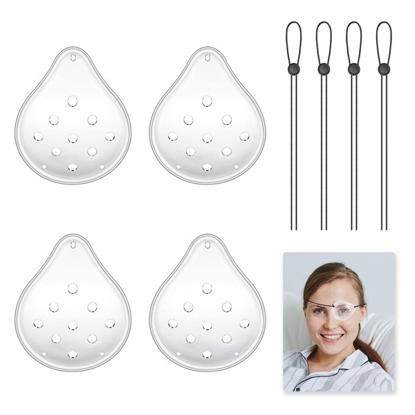 Transparent Eye Shield, Ventilated Eye Patches After Cataract Surgery, 9-Hole