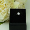IzuBizu London Women Sterling Silver Solitaire Ring Adjustable Round Cut
