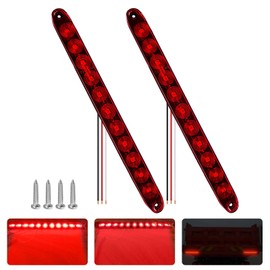 CZJCGD 16 Inch 11 LED Red Trailer Tail Brake Light Bar, Strip Sealed Park Stop Turn Signals Tail Brake Light, IP67 for RV Truck UTV ATV, DOT Certified