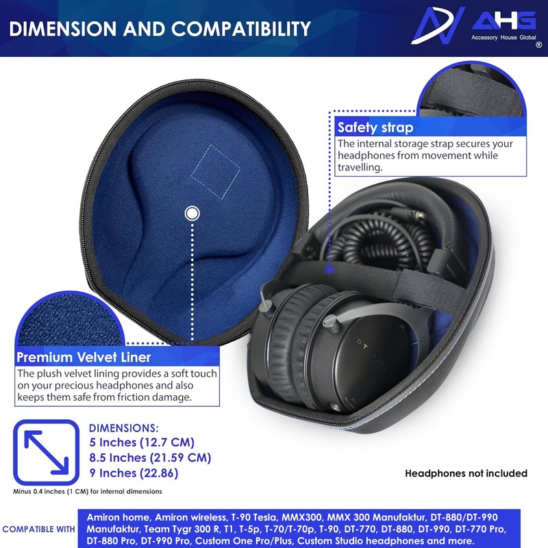 Premium Carrying case Compatible with Beyerdynamic Headphones
