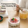 NBBENG Glass Jar with Screw Lid Leakproof Overnight Oats Container,