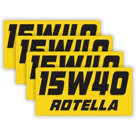 Unbranded 4-pack 2x4 inch 15W40 DIESEL OIL Vinyl Stickers Decals Labels Oil Drum