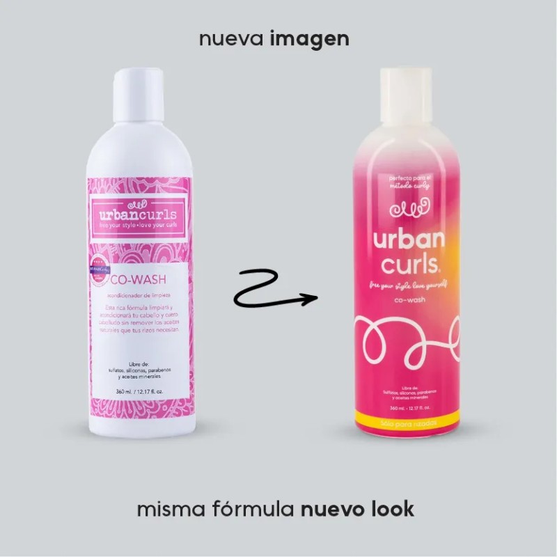 Shampoo Co-wash Para Cabello Rizado Urban Curls Sn Sal 360ml