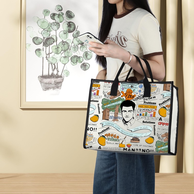 BWWKTOP Schmidt Canvas Tote Bag Schmidt Fans Gifts TV Show