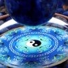 Gold Stone Orgonite Pyramid Figurine, Natural Stone, Power Stone, Purification,