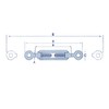 x4 M8 Eye to Eye Straining Screw Turnbuckle