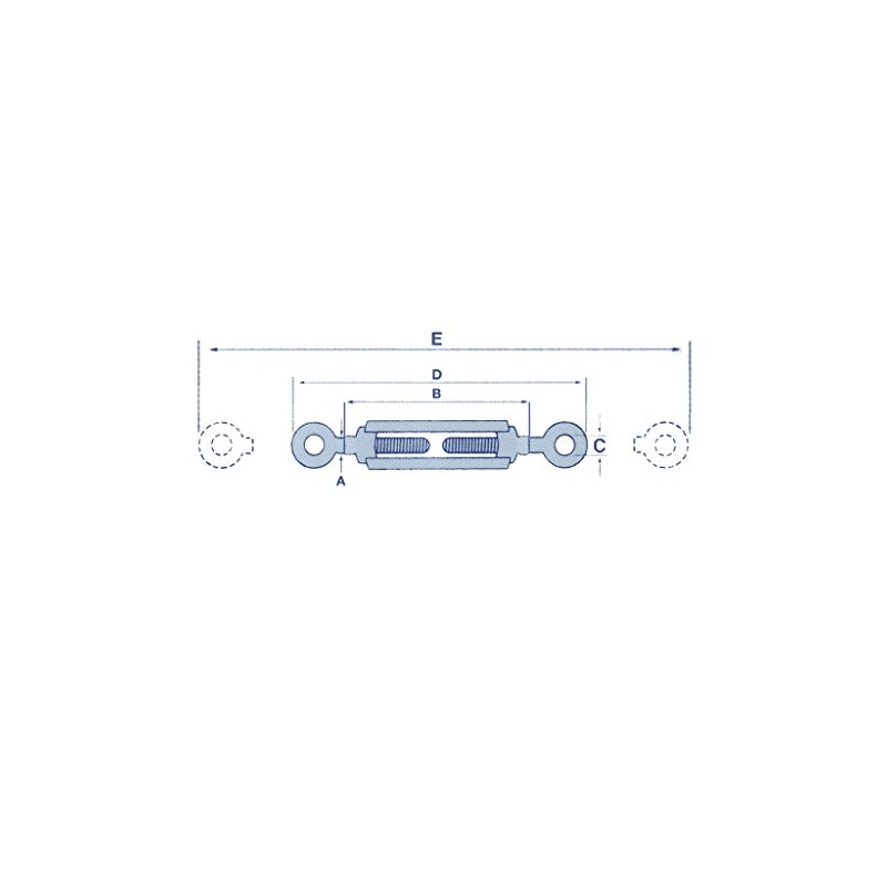 x4 M8 Eye to Eye Straining Screw Turnbuckle