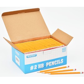 Rarlan Wood-Cased #2 HB Pencils, Pre-sharpened, 500 Count Bulk Pack