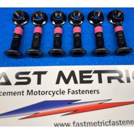 Yamaha Black Rear Sprocket Bolts/Nuts for Yamaha YZ/WR/YZF/WRF replaces 90109-081G1-00