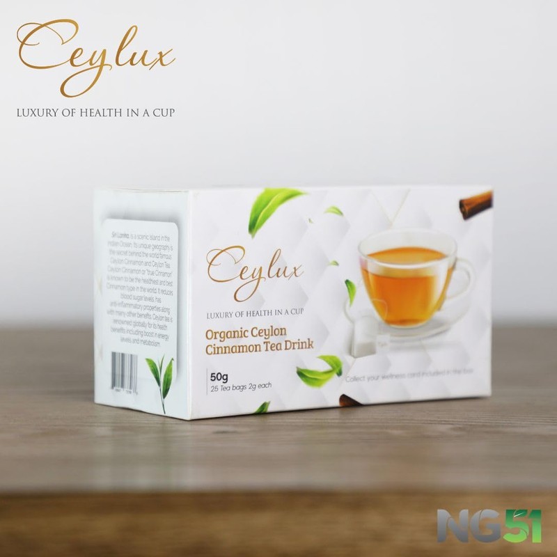 Ceylux,Premium Organic Ceylon Cinnamon Tea Drink | 100% Organic |