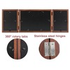 TOFOREVO Three Picture Frame 4x6 and 5x7 Wooden Hinged Folding