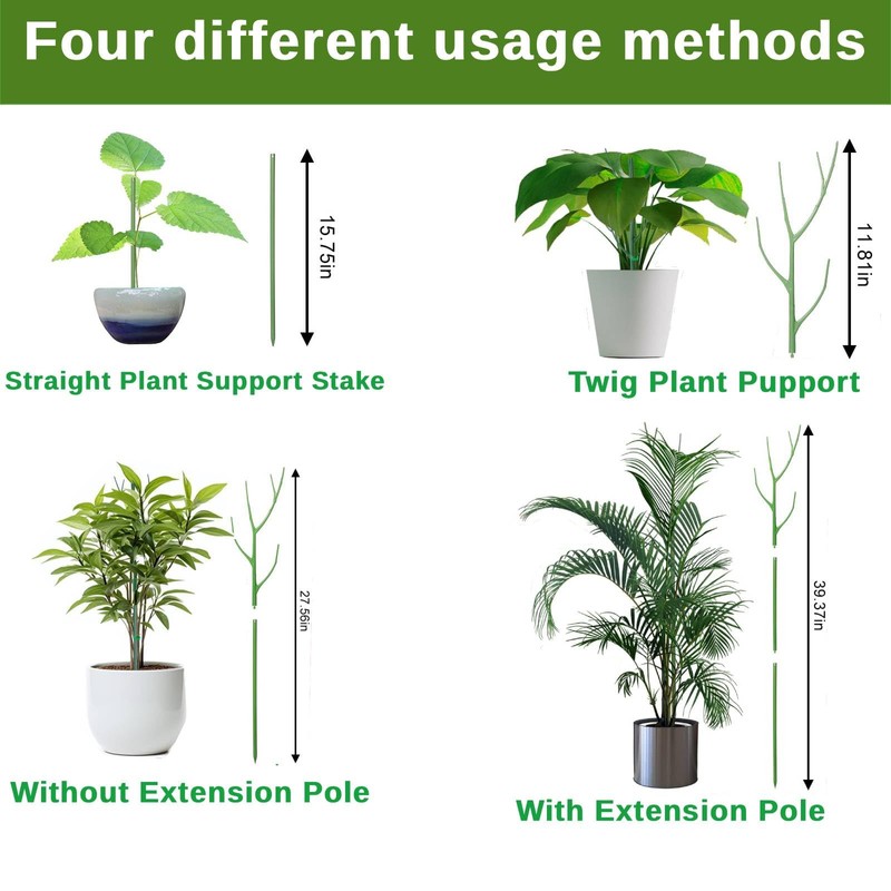 12 Pack Stackable Monstera Plant Support Stakes, Climbing Plants Support