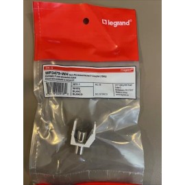 Legrand On Q Legrand WP3479-WH F Coaxial Connector White Non Recessed Nickel Coupler - 1