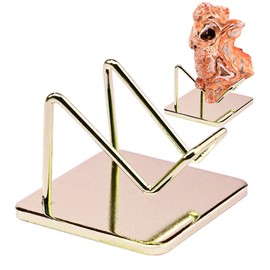 Mineral Display Stand - Metal Display Stand | Crystal Display Stands with Base for Agate Crystals Seashell, Gemstone Decor Collectibles, and Small Items