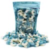 Blue Raspberry Gummi Rings Candy, Assorted Fruit Flavors Gummies, Allergy