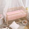 SiinvdaBZX Satin Crib Sheets for Girls, Silky Soft Pink Crib