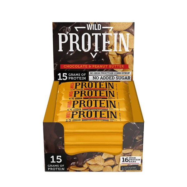 Wild Protein Barras altas en protena Sabor chocolate cacahuate Pack