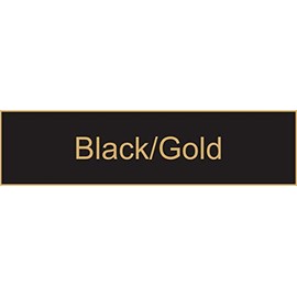 Name Plate Engraving Blanks - 1" x 8" (5-Pack), Black/Gold