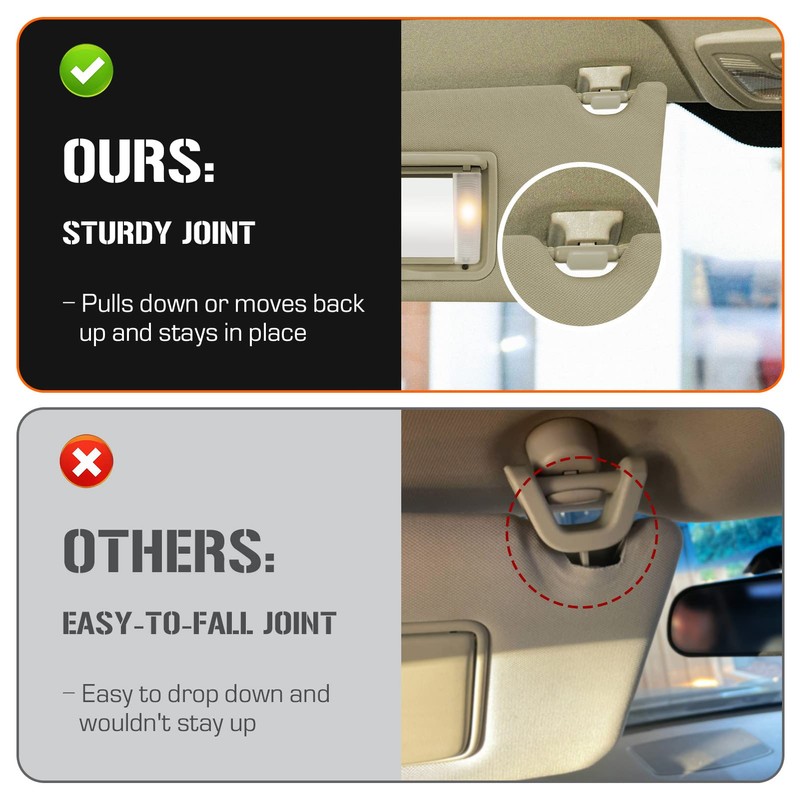 Sun Visor with Light for Honda Accord 2008-2017, Left Driver