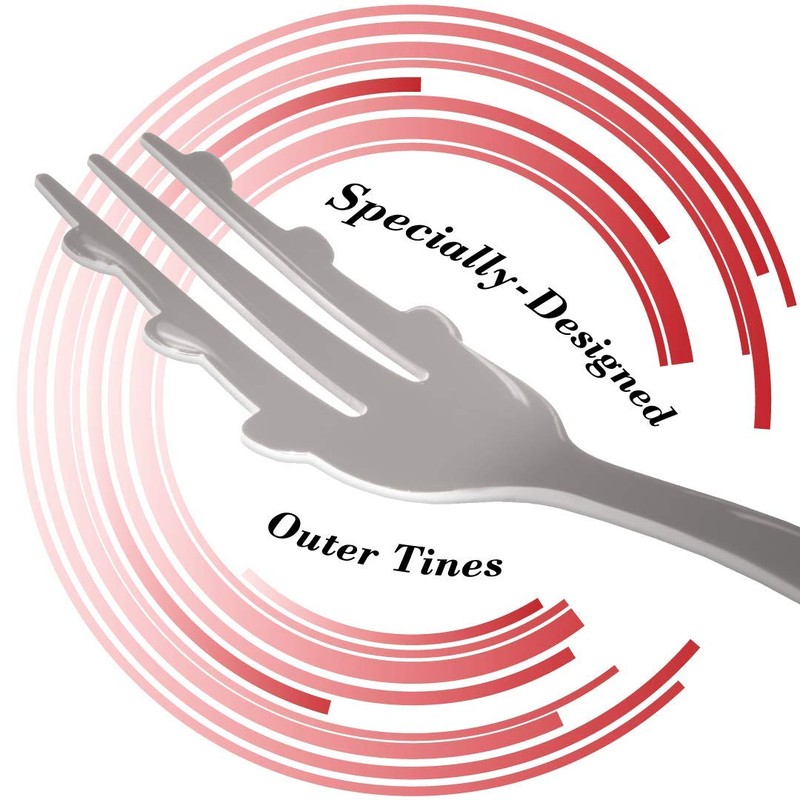 For-Ghetti Forks – 4 Spaghetti Twirling Utensils with Nubs, Stainless