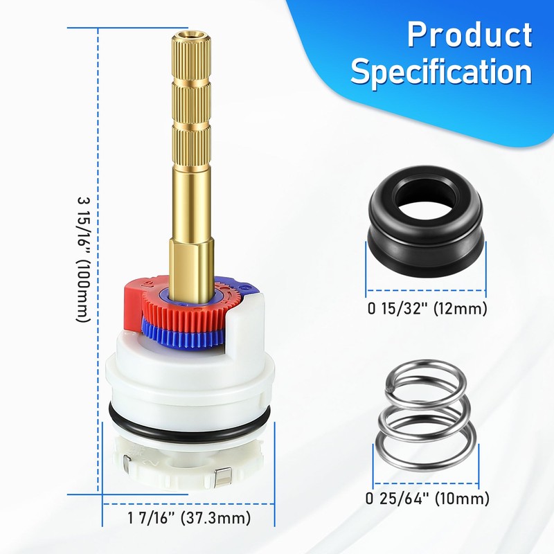 Dreyoo Round Stem Washerless Cartridge Compatible with Danze DA603567, Shower