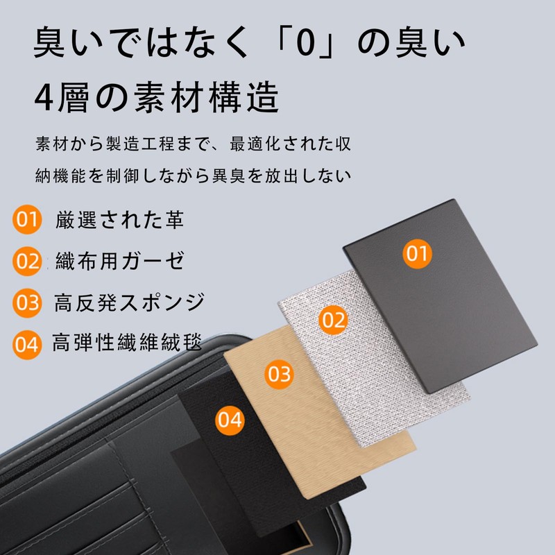 【Yamlten】Notebook-Specific Car Sun Visor Glasses Clip NOTE Leather Car Glasses