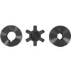 1/2" to 3/4" L075 Flexible 3-Piece L-Jaw Coupling Coupler Set