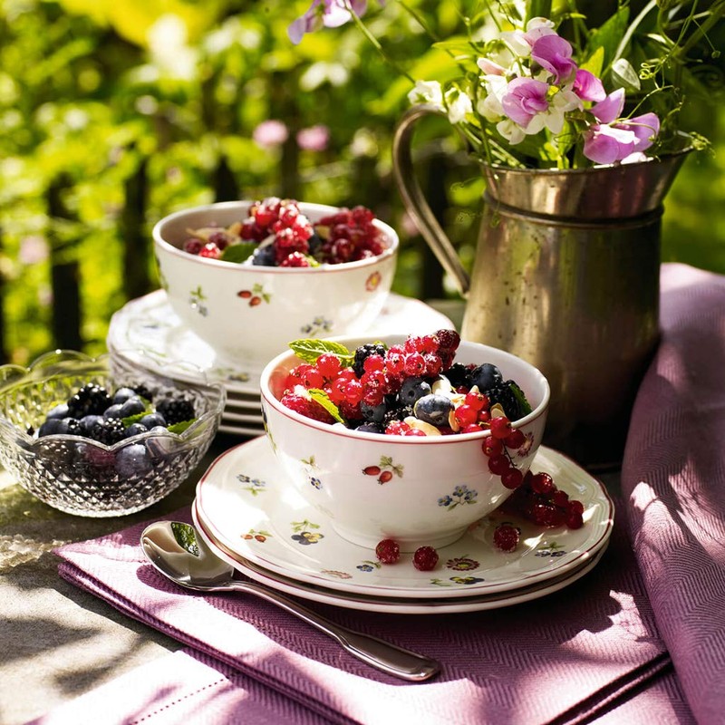 Villeroy und Boch Petite Fleur Müslischale, Premium Porzellan, Weiß/Bunt