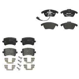 BREMBO Kit De Balatas De Frenos Delanteras Y Traseras Compatible con VOLKSWAGEN PASSAT de 2012 a 2018