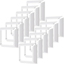 Canomo 4" x 4" Vinyl Post Skirts, Split Style Fence Post Skirts Sleeves for Post Hand and Stair Rails, 12 Pack