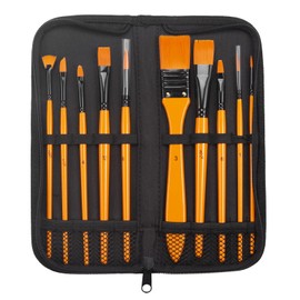 Artist Brushes Set of 10 Premium Hair Brushes for Oil, Watercolor and Gouache Painting for Kids and Adults, Beginners and Artists