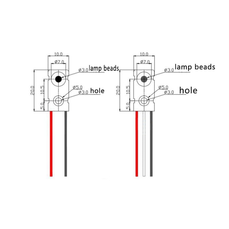 Treedix 2 Sets IR Break Beam Sensor 5MM LEDs Counting