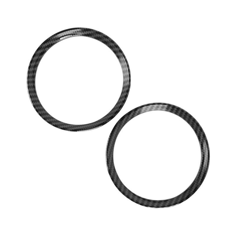 2Pcs Cup Holder Panel Cover Carbon Fiber Pattern Anti Scratch