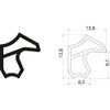 Deventer D522463 Steel Frame Weatherstrip, M2246, 5 M, Black
