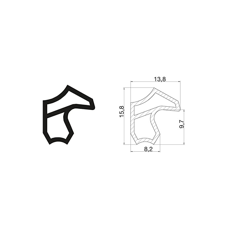 Deventer D522463 Steel Frame Weatherstrip, M2246, 5 M, Black